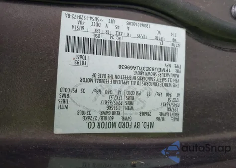 2007 Ford Explorer Xlt z USA, uszkodzony, nr VIN 1FMEU63E37UA69638